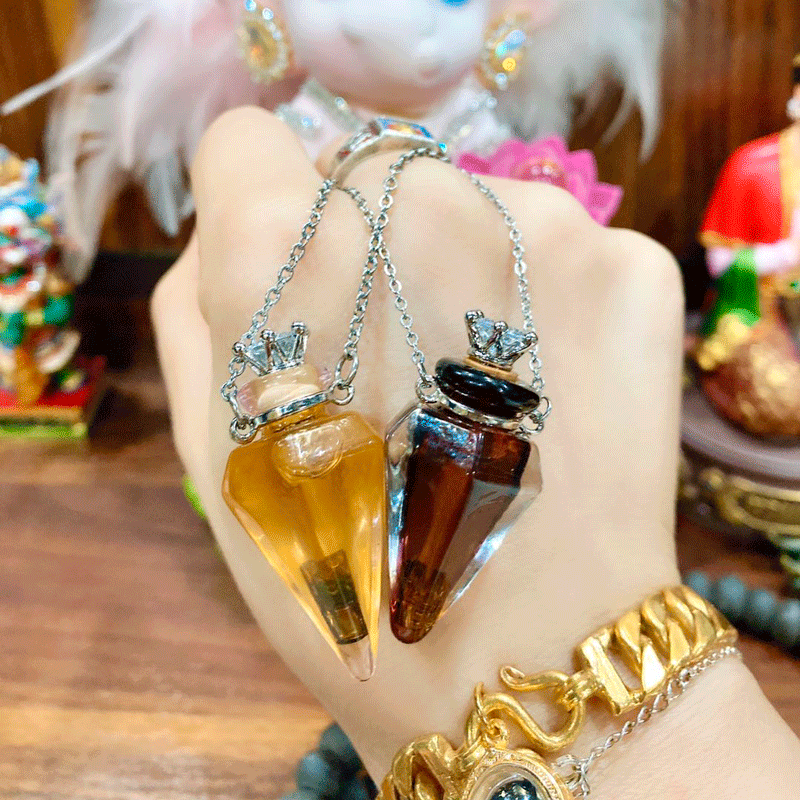 Thai Buddha Trump Genuine Pint AJ Crown Necklace Fine Temer