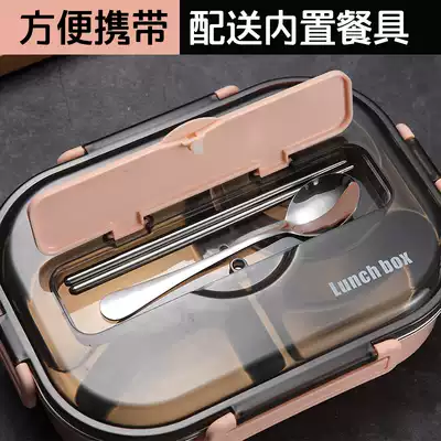 304 stainless steel insulated bento box 1 person portable separation with soup students office workers lunch plate lunch box set