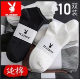 Носки Playboy, мужские носки из чистого хлопка, антибактериальный дезодорант, впитывающие пот носки-лодочки, летние тонкие дышащие спортивные носки с глубоким вырезом