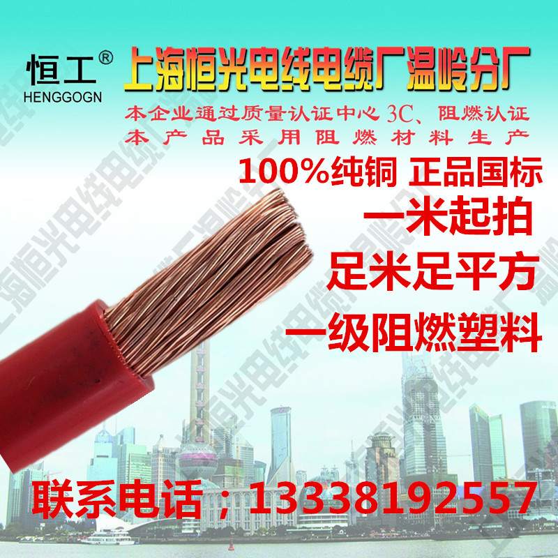 GB copper core multi-strand wire flexible wire BVR10 16 25 35 50 square single core flexible wire cable power cord
