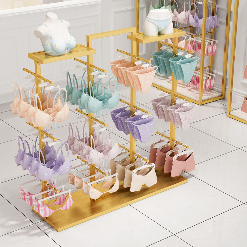 Net red bra shop design underwear shelf panties mall double-sided hanging shorts wrought iron nakajima display shelf