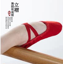 Red Dance Shoes Canvas Soft Sole Dance Shoes Tibetan Xinjiang Dai Folk Dance New Anti-slip Shock Cushion Exercise Shoes
