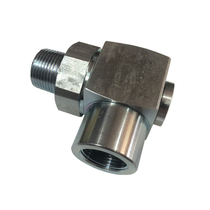 Factory direct high quality high pressure hydraulic rotary adapter G3 4 right angle carbon steel high speed hose oil pipe spin