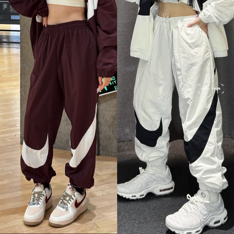 Nike Women's Loose Classic Big Logo Woven Casual Sports Pants Hv2358-100-652