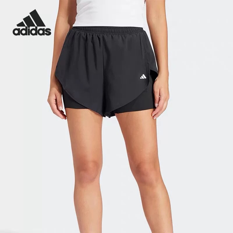 Adidas Genuine Women's New Sports Training Quick-Drying Two-In-One Breathable Shorts Jn1364 Adidas Genuine Women's New Sports Training Quick-Drying Two-In-One Breathable Shorts Jn1364