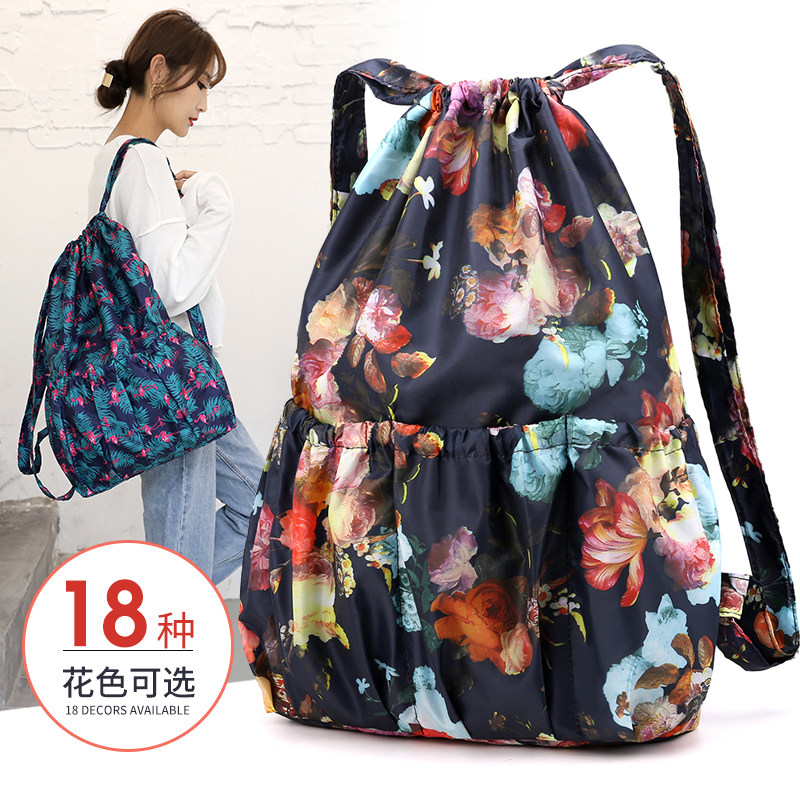 Drawstring bag drawstring bag middleaged and elderly backpack women's