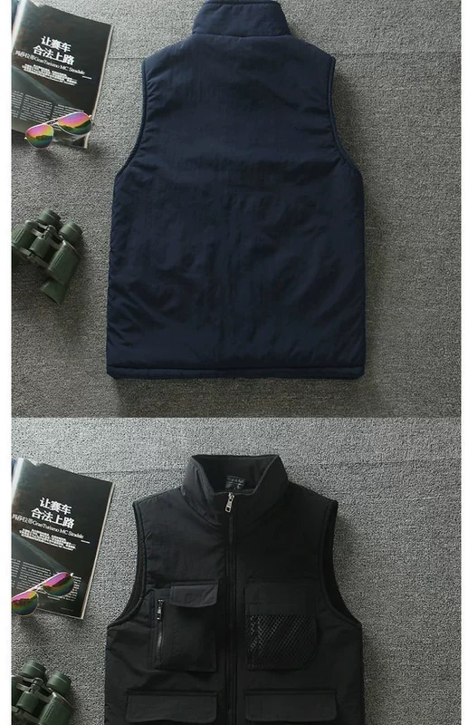Mùa xuân 2017 thu đông nam nữ chụp ảnh áo khoác cotton đa năng áo phao cộng với nhung ấm áp vest vest vest áo chi lê