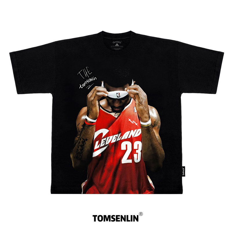 Tomsenlin25Ss Lebron James Black Original American Short-Sleeved T-Shirt Tomsenlin25Ss Lebron James Black Original American Short-Sleeved T-Shirt