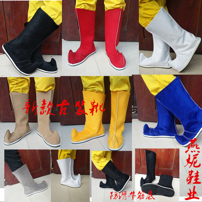 Ancient boots black and black white and female boots boots and boots in the official boots soap boots Chinese wedding shoes and filming