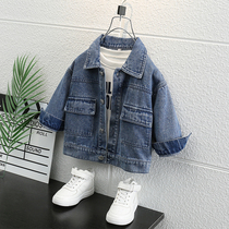 Boy Denim Jacket Boy Clothing Children Denim Clothes 2022 Spring Autumn New Ocean Qi Children Handsome Korean version jacket tide
