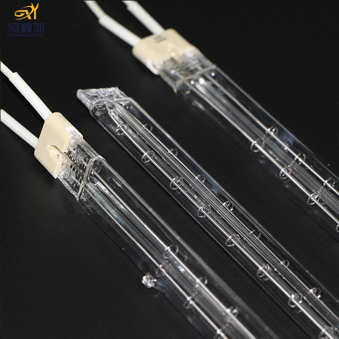 1300W double tube transparent IR heating tube 280MM infrared heating tube for injection molding machine 220V bottle blowing machine lamp