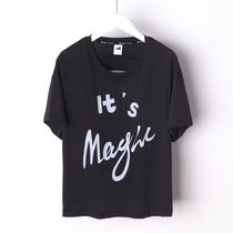 2019 summer thin high woven combed mercerized cotton cotton sports T-shirt women short sleeve yoga suit