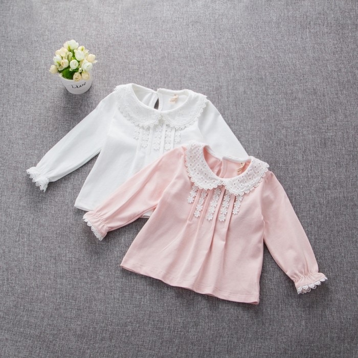 Chemise fille à manche longue en coton - Ref 2084599 Image 12
