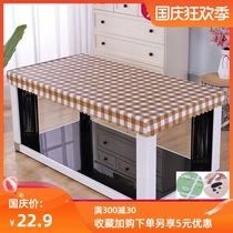 Fire table cover leather tea table cover Nordic style living room stove cover waterproof and oil-proof Disposable electric stove tablecloth