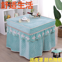 Square electric stove cover double-sided velvet fire cover winter mahjong machine electric heater cover plush fire table cloth cover cotton
