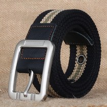 Canvas Belt mens belts Han version 100 hitch a minimalist youth student young man needle buttoned pants strap