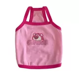 Летний тонкий топ с чашечками, пижама, с медвежатами, в цветочек