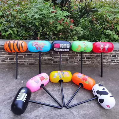 Custom inflatable hammer plus LOGO Custom hammer inflatable black hard handle hammer thousand tons hammer push gift toy
