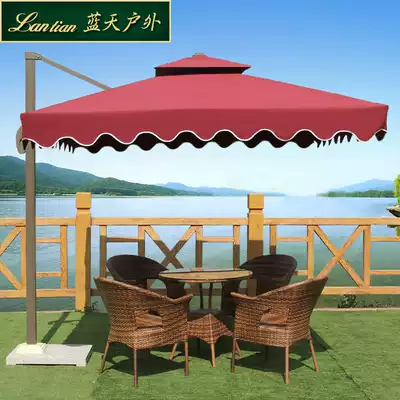Outdoor parasol Courtyard umbrella Large parasol Hand-cranked outdoor large parasol Roman umbrella Security pavilion parasol