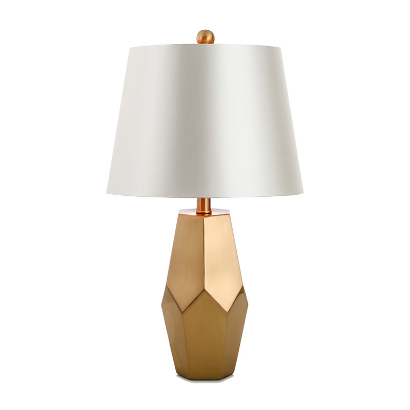 Modern minimal personality table lamp light luxury gold bedroom bedroom head lamp creative art remote control dimming warm decoration