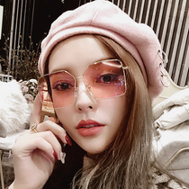 ins sunglasses female polarized ocean film Korean version sunglasses Harajuku wind street shot round face glasses male anti-UV tide