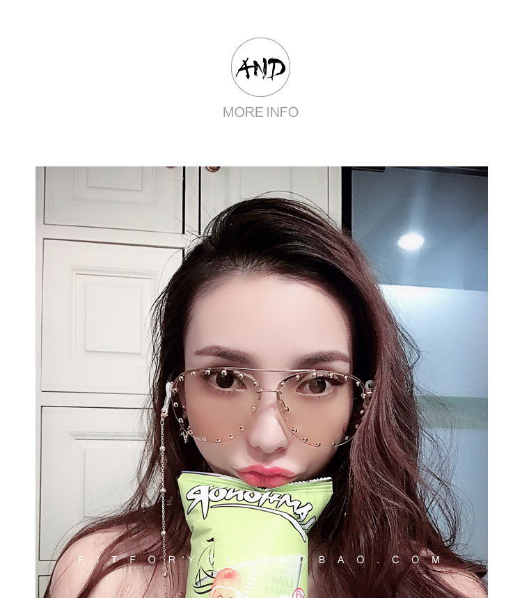 FITFORYOU2018 mới hộp lớn mặt tròn kính râm nữ Liu Đinh cá tính thiết kế kính râm gương ếch gọng kính