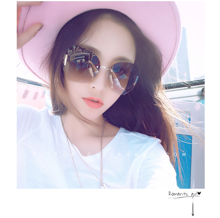 Không pha lê cắt bề mặt màu gradient kính râm retro kính râm nữ 2017 mới sao nữ kính thời trang kính thời trang nữ