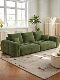 French-Style Cream Chenille Marshmallow Puff Sofa for Living Room, Apartment, Large and Small Spaces, Straight-Line Fabric Sofa