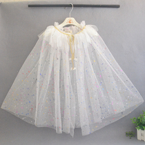 Girl Little Cloister with long dress Dress Outside of dress Exterior Girl Baby Shawl Sunscreen Cloak Cloister Jacket Thin