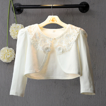 Girl Shawl Small Coat Lace Long Sleeve New White CUHK Girl Girl Princess Extras Short for children