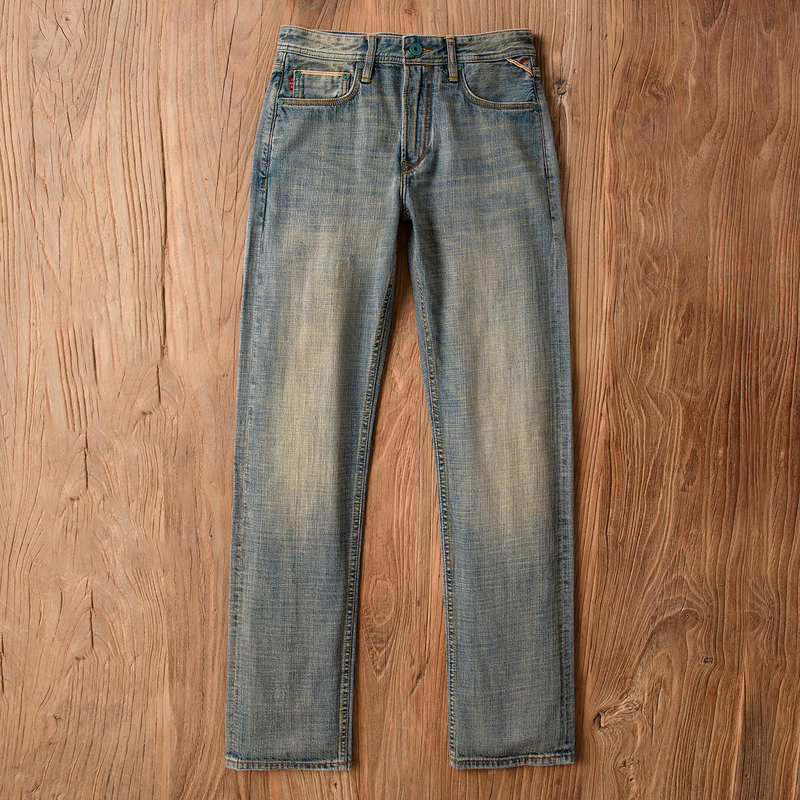 350 Men's Selvedge Denim Jeans 12 oz Spring/Summer New Style Slub Cotton Vintage Blue 501 Loose Straight Pants