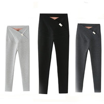 Pregnant women leggings plus velvet pants autumn and winter pregnant women low waist pants wear winter clothes thick do not fall off stalls pregnant women trousers trousers