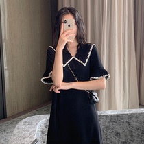 Maternity dress fairy super fairy dress 2019 new summer short-sleeved navy collar out maternity dress summer skirt