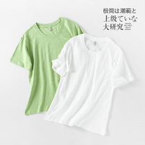 Pajama top single womens summer white cotton t-shirt home dress Short-sleeved thin mens top summer home dress