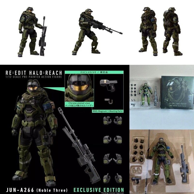 High-Quality Sentinel Master Chief 1/12 Halo Reach Spartan B312 Noble Team No. 6 Action Figure
