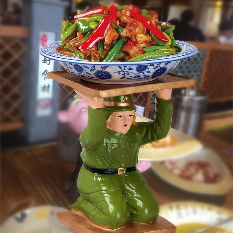 High-end exquisite tray net red hotel set table theme dining room little Japanese devil surrender and kneel to serve food mood meal