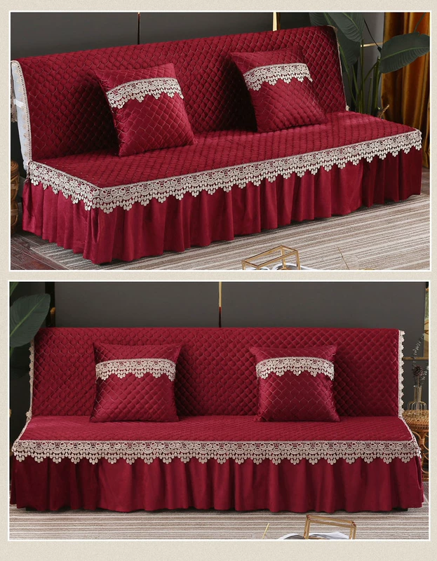 Nam cực sofa giường sofa bao gồm bốn mùa phổ quát bao gồm tất cả các phong cách châu Âu đơn giản chống trượt sang trọng đệm khăn dày lên - Ghế đệm / đệm Sofa