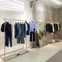 Clothing store display rack Display rack Floor-standing womens clothing rack side hanger Stainless steel high-grade Nakajima hanging rod