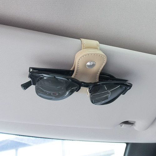 Универсальные солнцезащитные очки для автомобиля, трубка, система хранения, из натуральной кожи