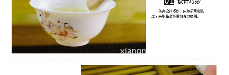 Kung Fu Trà Bộ Kẹp Tre Scorpion Tea Set Phụ Kiện Hàn Quốc Trà Tre Cup Clip Trà Trà Trà Gỗ