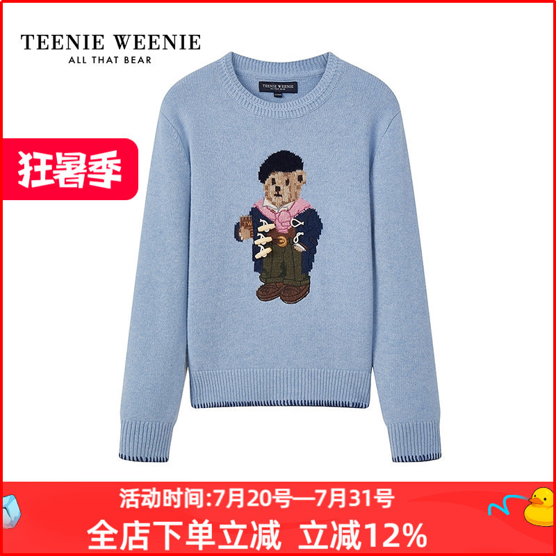 Teenieweenie Bear Women's Winter Three-Dimensional Intarsia Pullover Sweater Knitwear Ttkw254905P