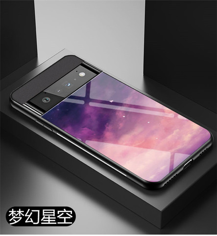 Gradient Stars Illustration Tempered Glass 7, 7 Pro Google Pixel Phone Case