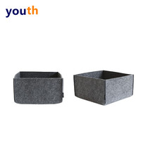 Desktop storage basket trash file plastic frame square basket kitchen utility basket for kindergarten felt simple basket