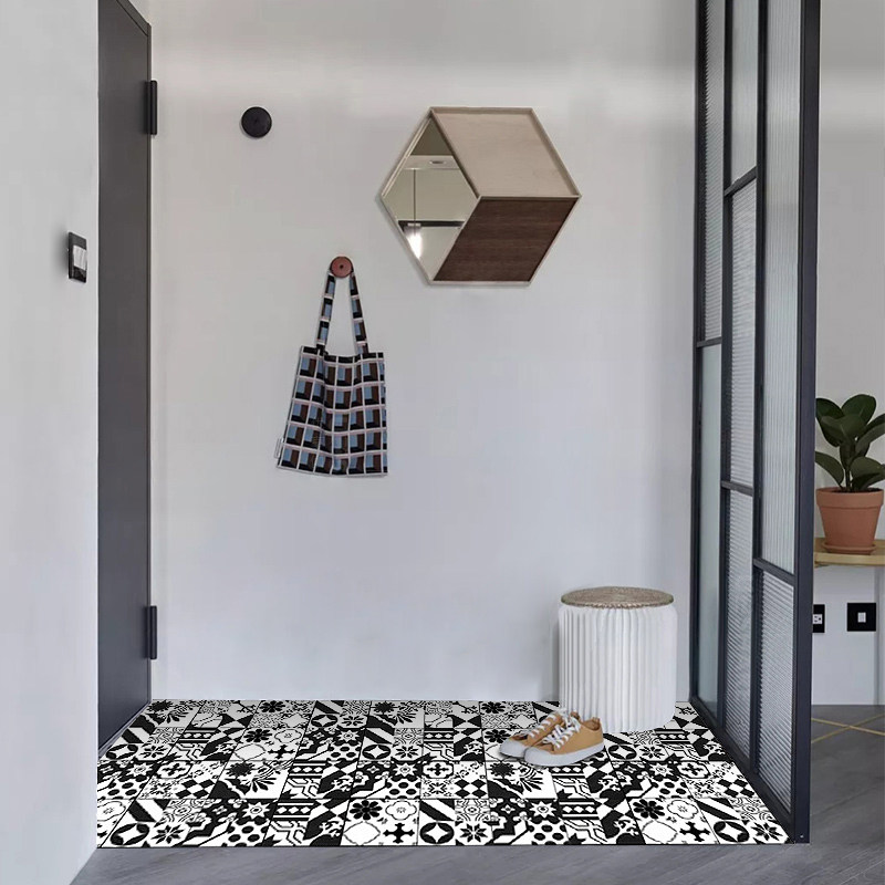 Black and white retro brick 300x300 Art antique brick Kitchen Make-up Room Balcony Non-slip Floor Tiles Kitchen wall Brick