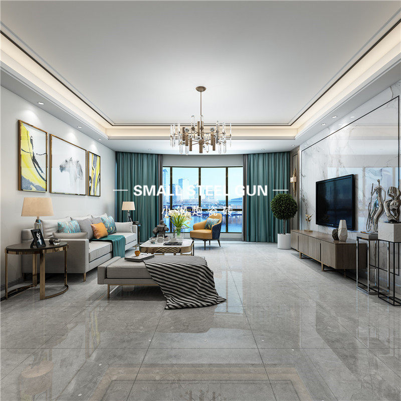 Simple modern gray marble tile 800x800 living room bedroom wear-resistant floor tiles dining room floor tiles