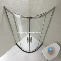  304 stainless steel shower room arc fan-shaped integral bathroom glass sliding door Sanitary room wet and dry separation partition door