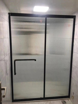  304 stainless steel shower room Changhong glass partition sliding door customization a shape bathroom shower sliding door