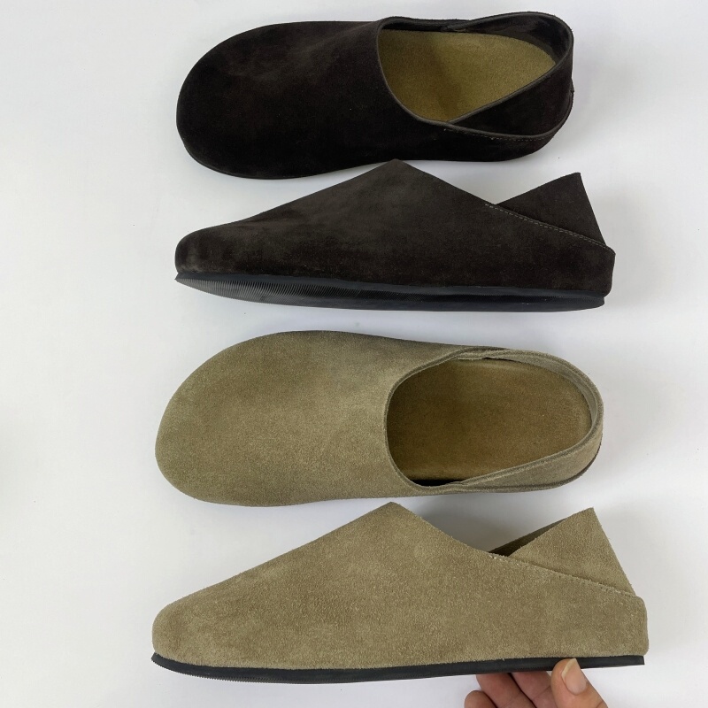 All Cowhide, Export-Style Mules 2026 New Model, Unisex Retro Thick-Soled Birkenstock-Style Lazy Genuine Leather Shoes