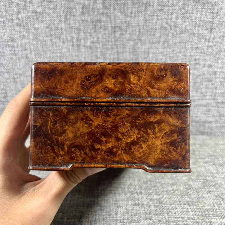 清代海南黄花梨瘿木满鬼脸首饰盒，古韵之美如何传承？-木艺/木雕-淘宝