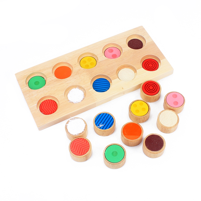 Mont teaching aids Wooden Touchpad Children Puzzle Early teaching haptic boards 1-3 years young children Sensory Practice Toys-Taobao